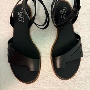 Franco Sarto Black Strappy Sandals